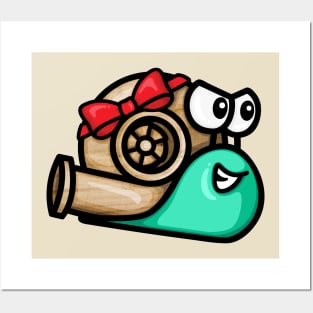 Turbo Snail - Gift Wrapped (Wood-Mint) Posters and Art